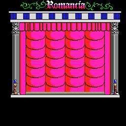 Romancia · Title screen, reconstructed from ROM entry 7